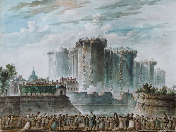 The Destruction of the Bastille, 14th July 1789 from Jean-Pierre Houel