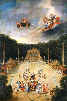 The Groves of Versailles. L'Arc de Triomphe (oil on canvas) from Jean the Younger Cotelle