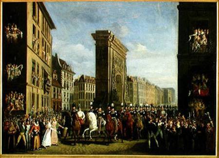 Passage of Allied Sovereigns in Front of the Porte Saint-Denis from Jean Zippel