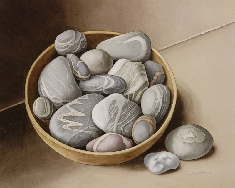 Bowl of Pebbles, 2005 (w/c on paper)  from Jenny  Barron