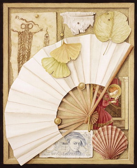 Trompe L''Oeil with Fan, 2005 (w/c on paper)  from Jenny  Barron