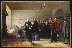 The first visit queen Victoria with her wounded soldiers