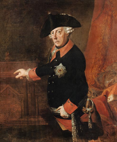 Frederick II The Great of Prussia, c.1763 from J.H.C. Franke