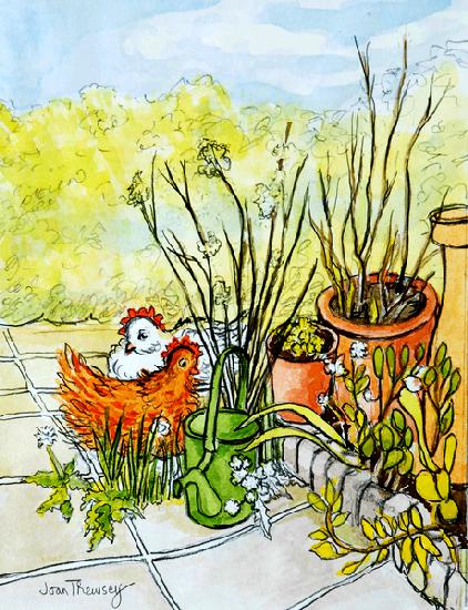 Hens and Pots, Lucy Redman Open Garden