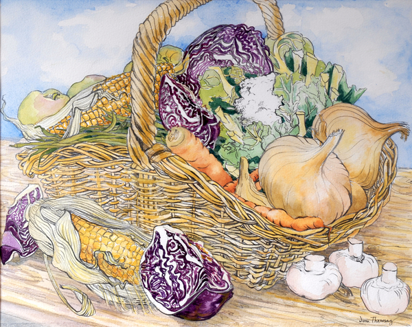 Vegetables in a Basket from Joan  Thewsey