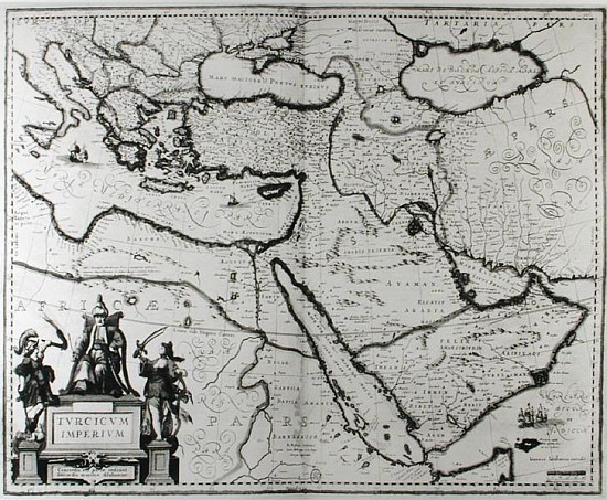 Map of the Ottoman Empire, from the ''Atlas Novus'' from Joannes Jansson
