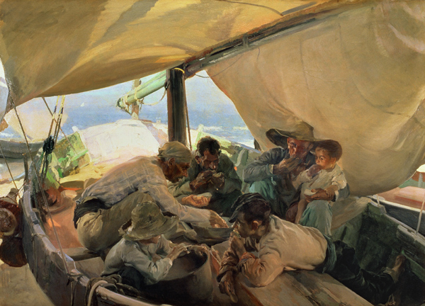 Lunch on the Boat from Joaquin Sorolla
