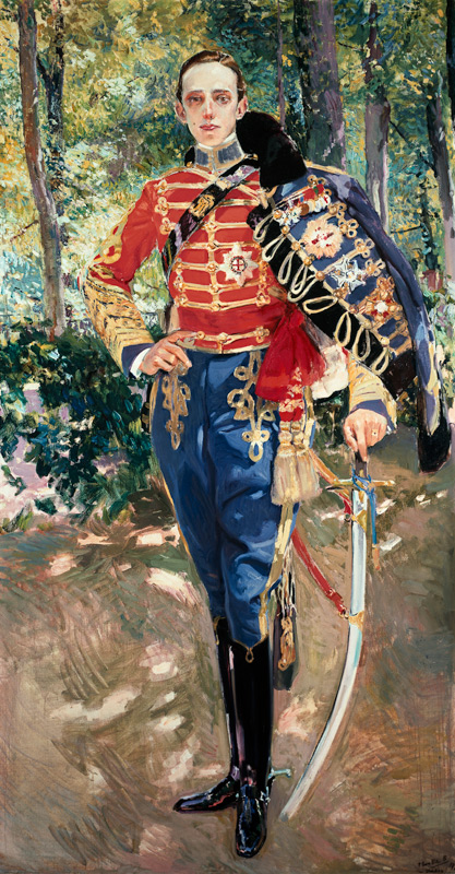 Portrait of Alfonso XIII Wearing the Uniform of the Hussars from Joaquin Sorolla
