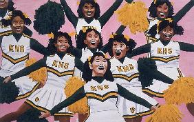 Kiamuki High School Cheerleaders, 2002 (oil on panel) 