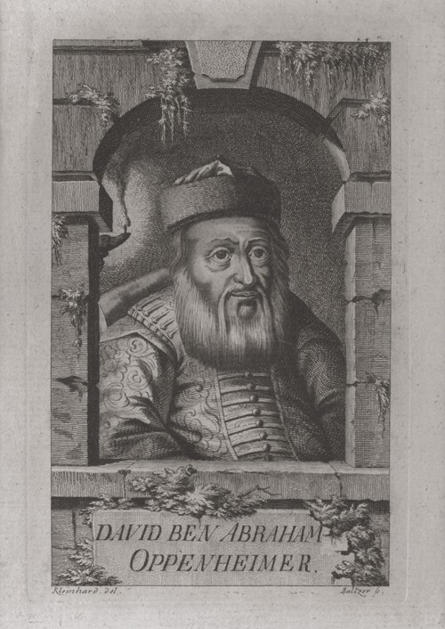 Portrait of David Oppenheim (1664-1736), chief rabbi of Prague from Johann Balzer