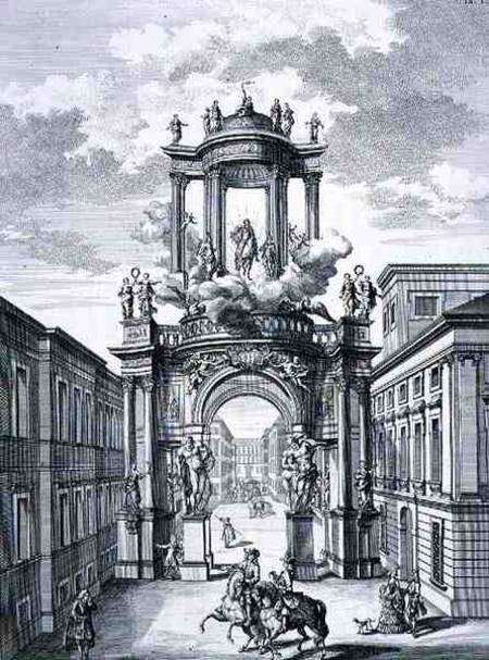 Triumphal Arch, Vienna, from 'Entwurf einer historischen Architektur' from Johann Bernhard Fischer von Erlach