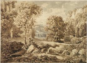 Landschaft mit den Opfern von Kain und Abel