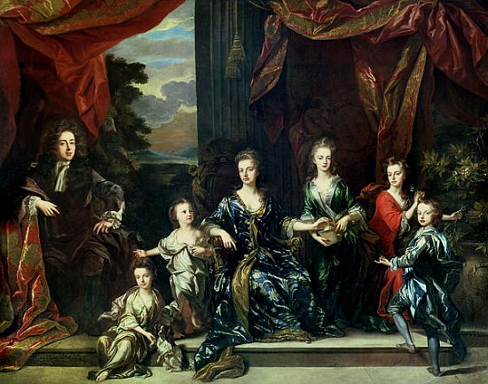 John Churchill (1650-1722) 1st Duke of Marlborough and Sarah (1660-1744) Duchess of Marlborough with from Johann Closterman