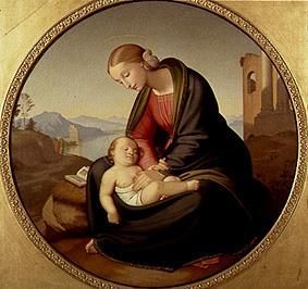 Maria with the sleeping Jesuskind. from Johann Friedrich Overbeck