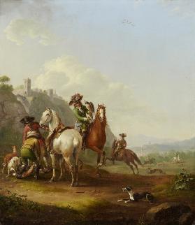 Hare-Hunt with Falconer