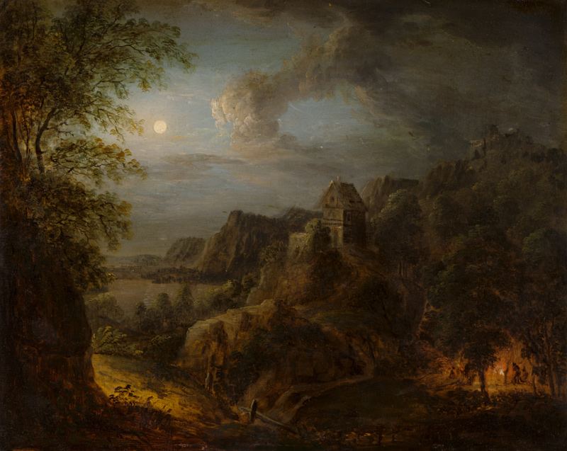 Landscape with Full Moon from Johann Georg Trautmann