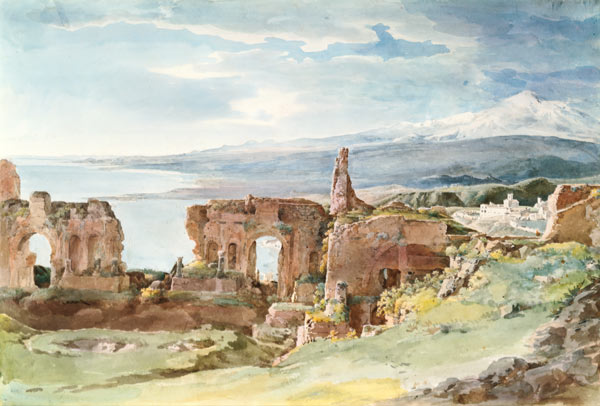 The Greek theatre in Taormina. from Johann Georg von Dillis