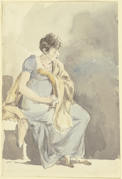 Sitting woman from Johann Georg von Dillis