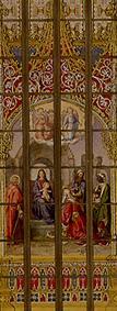 Outline to a glass window adoration of the kings from Johann Heinrich Fischer