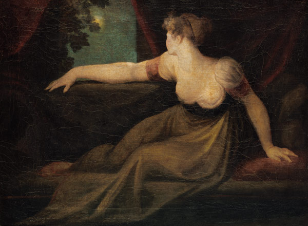 Lady in the moonlight from Johann Heinrich Füssli