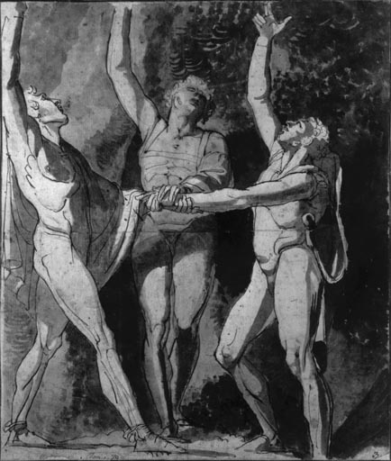 Die drei Eidgenossen beim Schwur auf dem Ruetli from Johann Heinrich Füssli