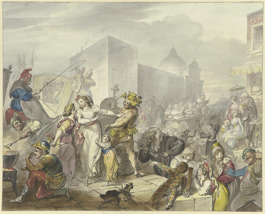 Roman carnival scene from Johann Heinrich Ramberg