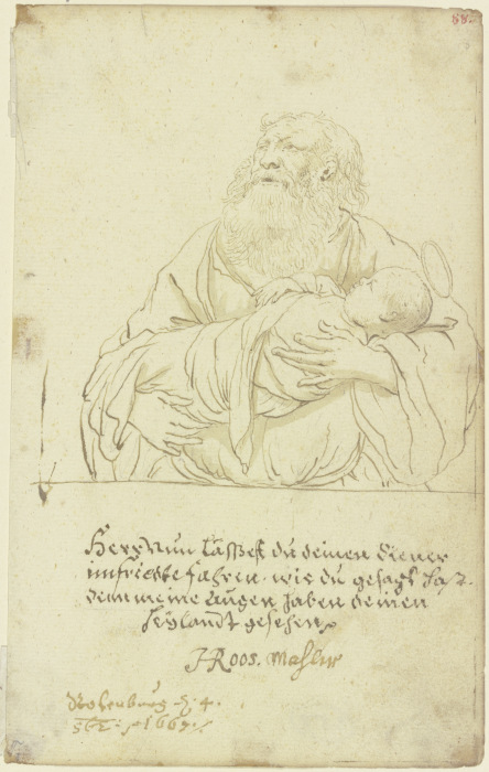 Simeon mit dem Jesusknaben im Arm from Johann Heinrich Roos