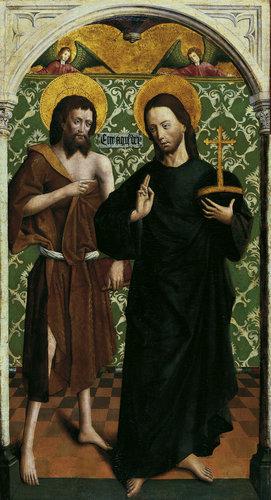 Teil eines Johannes-Altares: Christus und Johannes der Täufer