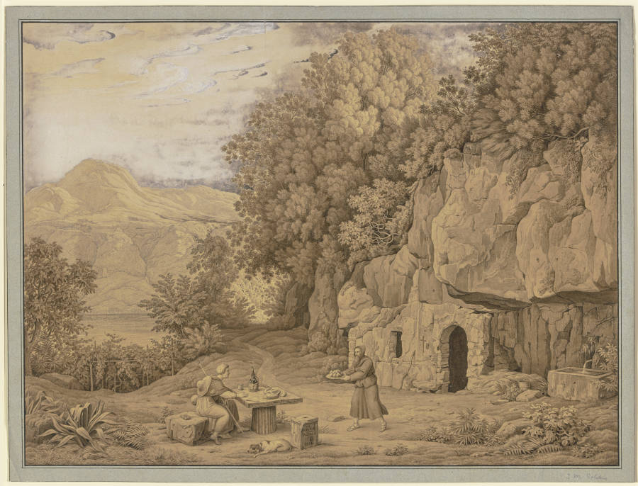 Hermitage near Albano from Johann Martin von Rohden