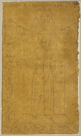 Kopie einer Abbildung des Heiligen Franziskus nach dem Original in der San Francesco a Ripa in Rom