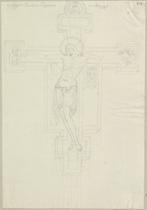 Kruzifix aus Holz über der Eingangstür von San Domenico in Arezzo from Johann Ramboux