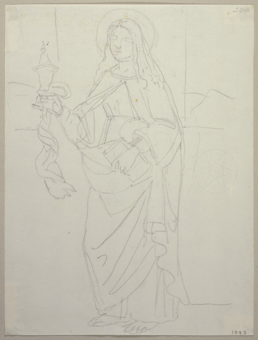 Maria Magdalena, nach einem Gemälde von Timoteo Viti bei den Frati Zoccolanti (Convento di San Franc from Johann Ramboux