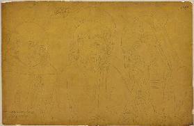Nach einer Tafel von Francesco di Giorgio Martini, Maria sowie Thomas von Aquin und Ambrosius von Ma