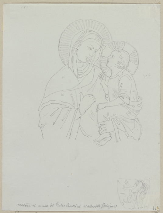 Von Pietro Cavallini neben dem Altar der Reliquien in der unteren Kirche zu San Francesco in Assisi from Johann Ramboux