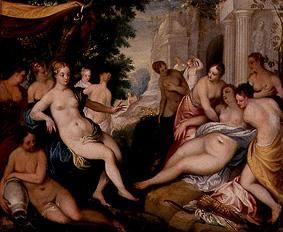 Diana and Callisto with nymphs from Johann Rottenhammer