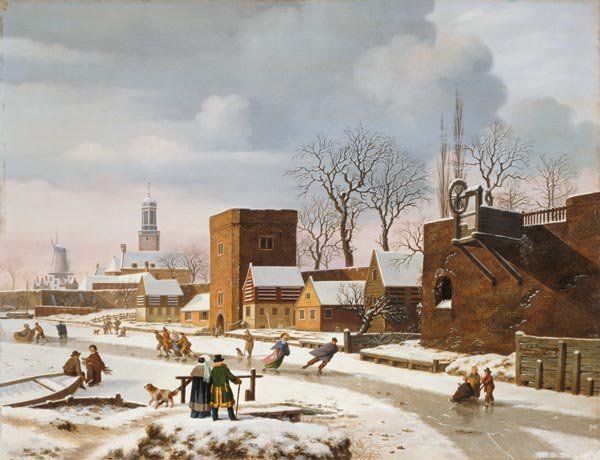 Dutch winter landscape. from Johann Wilhelm Preyer