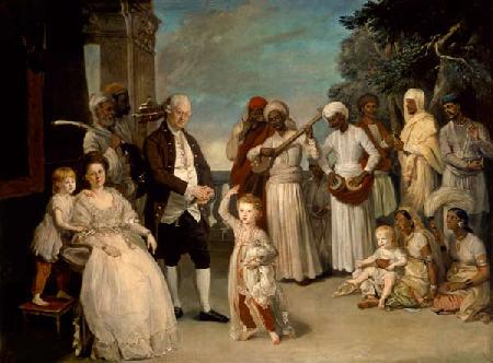 Sir Elijah and Lady Impey and Their Three Children