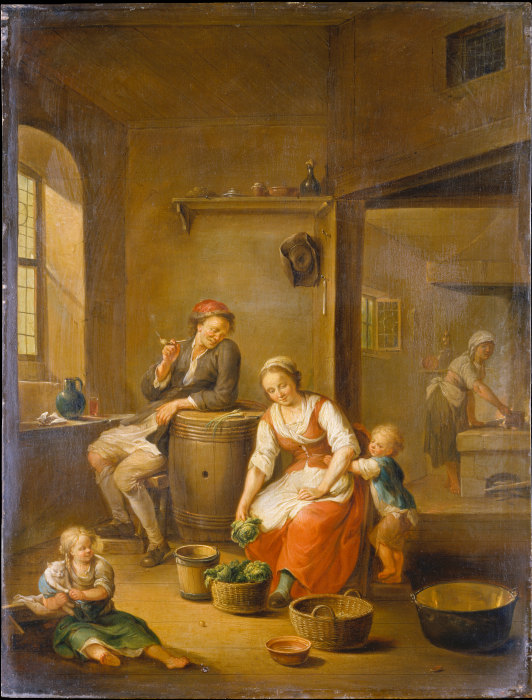 A Peasant Family at Home from Johann Andreas Herrlein