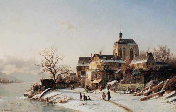 Winter landscape at Oberwesel from Johannes B. Duntze