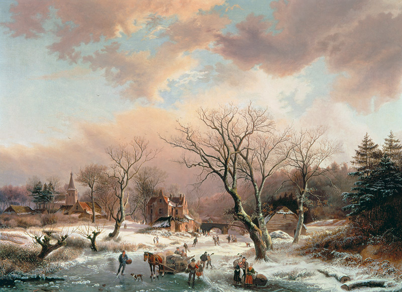 Winter Scene from Johannes Petrus van Velzen