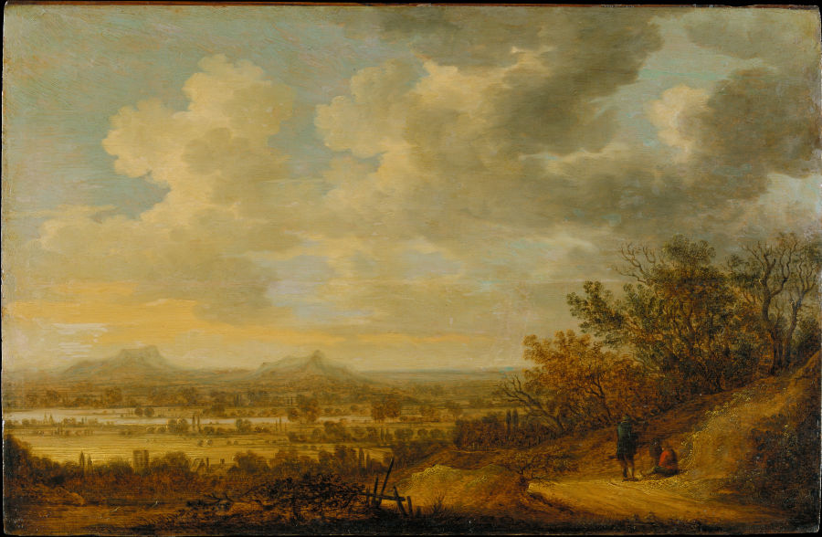 River Landscape in the Evening with Resting Wanderers from Johannes Pietersz. Schoeff