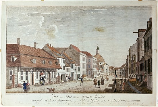 View of Mauer Strasse, Berlin from Johann Georg Rosenberg