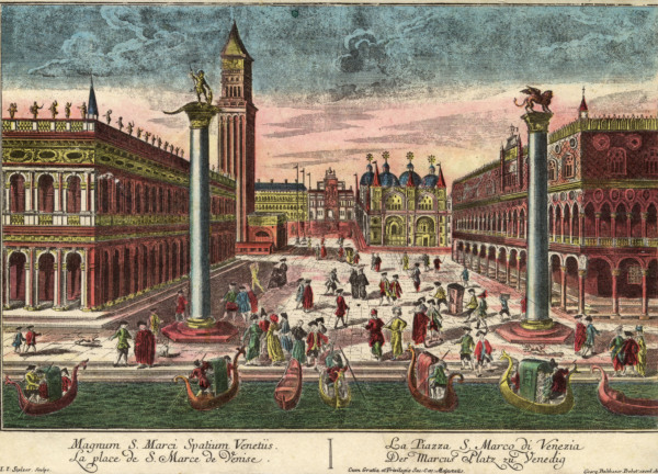 Venice, Piazza di San Marco, J.J.Stelzner from Johann Jakob Stelzner