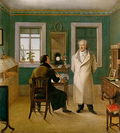 Goethe in seinem Arbeitszimmer - dem Schreiber John diktierend from Johann Joseph Schmeller