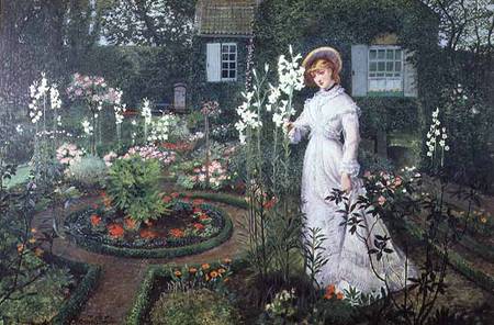 The Rector's Garden, Queen of the Lilies from John Atkinson Grimshaw