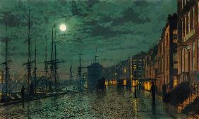 City Docks By Moonlight