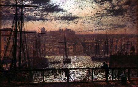 Whitby Harbour from Station Quay from John Atkinson Grimshaw