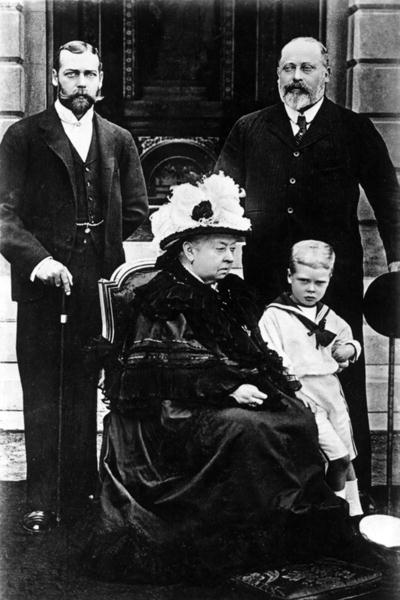 Four Generations of Victorian Royalty, taken at Osborne House, 5th August 1899 (b/w photo)  from John Chancellor