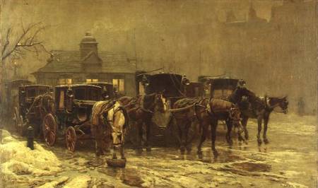 London cab stand from John Charles Dollman