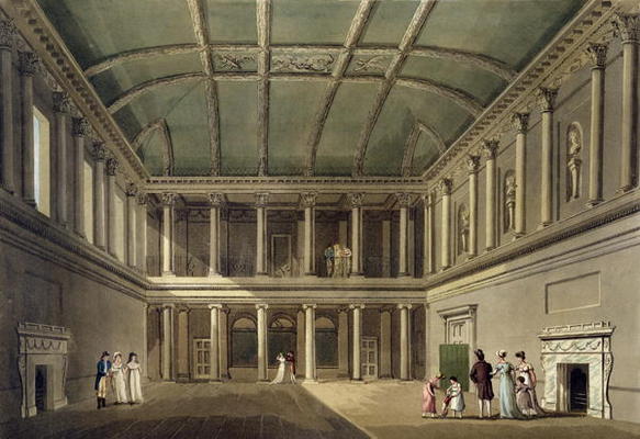 Interior of Concert Room, from 'Bath Illustrated by a Series of Views', engraved by John Hill (1770- from John Claude Nattes